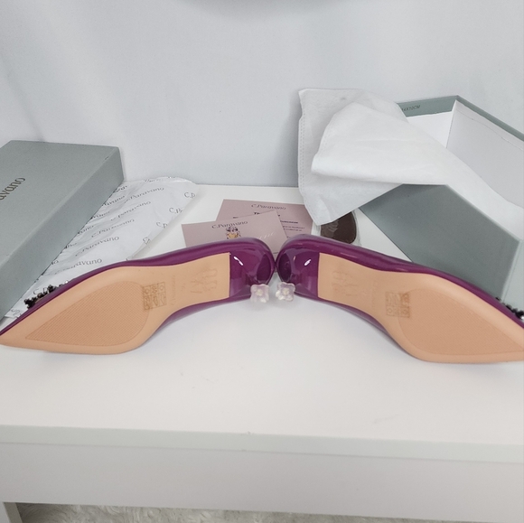 ‼️NEW IN ‼️C.Paravano Chic Purple Shoes Kitten Heel 🔥 - Picture 6 of 10